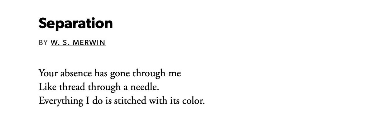 never not full of needle-pierced ache from this Merwin poem