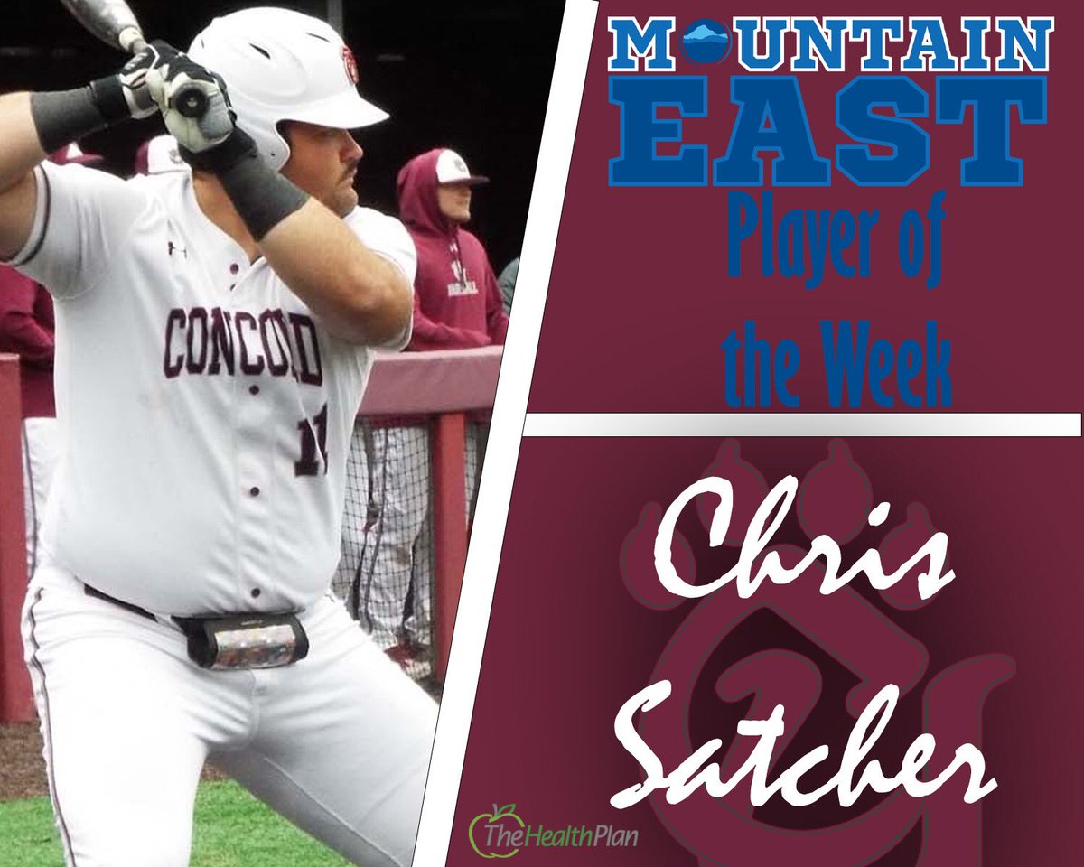 CUMountainlions (@cumountainlions) on Twitter photo After batting over .500 and driving in 13 runs in six games, <a href="/ConcordBaseball/">Concord Baseball</a>βs Chris Satcher has been named MEC Player of the Week After batting over .500 and driving in 13 runs in six games, <a href="/ConcordBaseball/">Concord Baseball</a>βs Chris Satcher has been named MEC Player of the Week