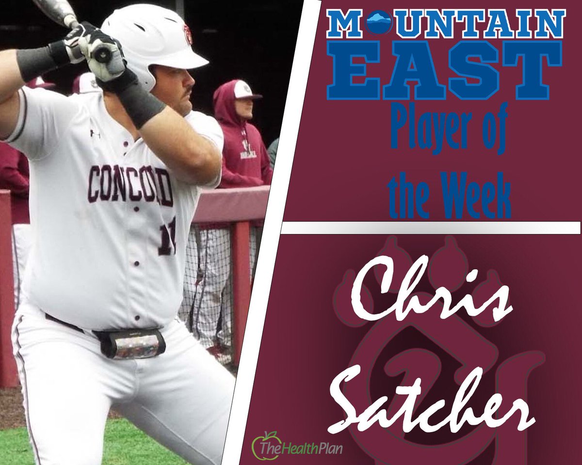 After batting over .500 and driving in 13 runs in six games, @ConcordBaseball’s Chris Satcher has been named MEC Player of the Week