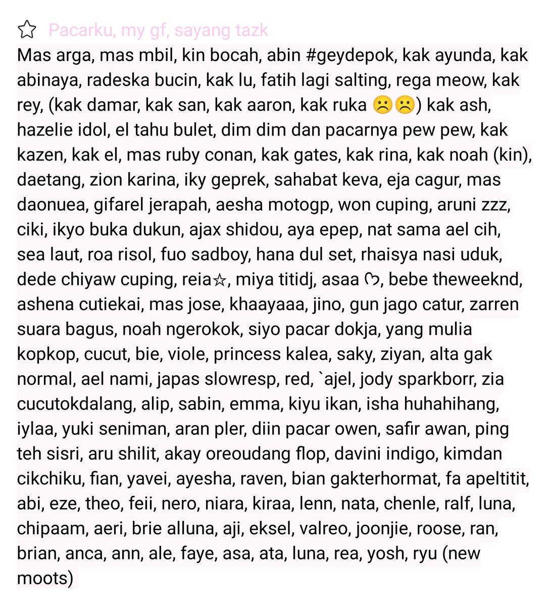 Sayang kalian tapi boong