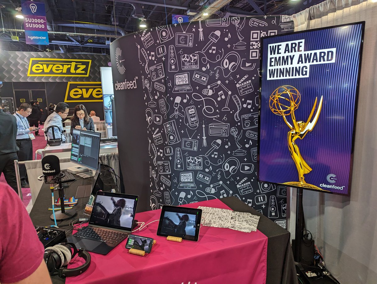 Our 'Best of British' tour of the Exhibit Hall here at the NAB Show continues, where we are coming live from the <a href="/cleanfeedNET/">Cleanfeed</a> booth (SU3055).

They have just launched Cleanfeed Cinema, offering "the future of synchronous remote collaboration in audio and video production".