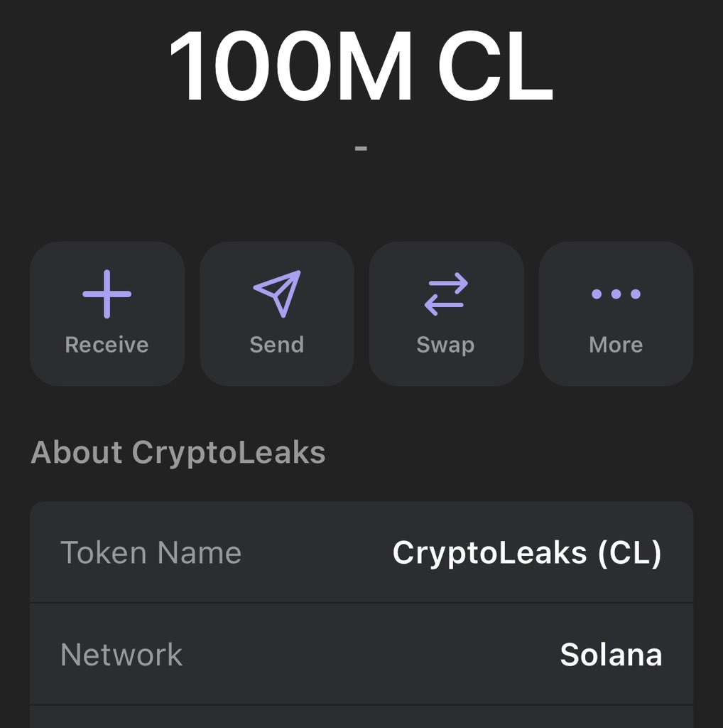 LeaksCrypto's tweet image. Announcing creation of our agency token $CL on #Solana blockchain and #airdrop 100k token to our early holders, Please write your solana wallet address below to receive it
#SolanaAirdrop #SolanaAirdrops #airdrops #CryptoLeaks #CL