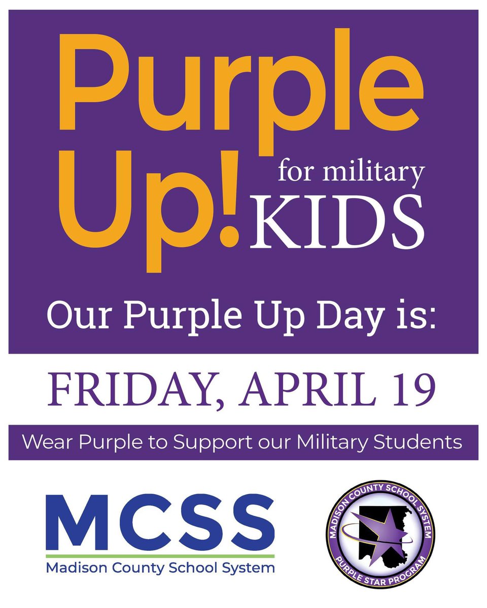 Purple Up MCSS! 💜🇺🇸🎖️#MCSSDistrict4 @RepHeathJones