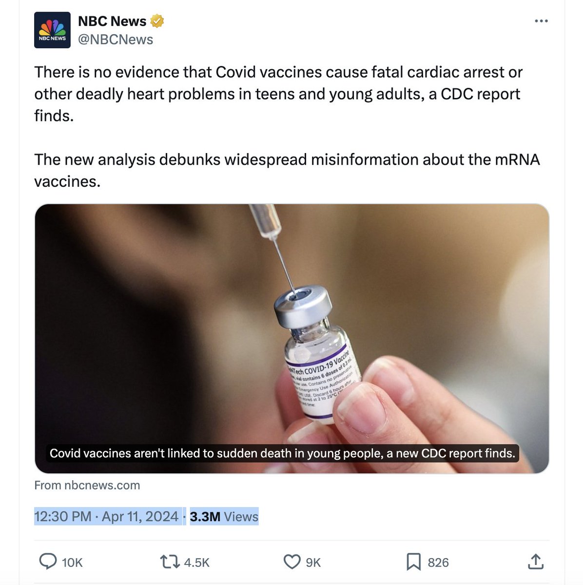 You have now posted this article no less than 3 times. Why, @NBCNews? Why have you posted this lie of a pharma-sponsored propaganda piece 3 times?