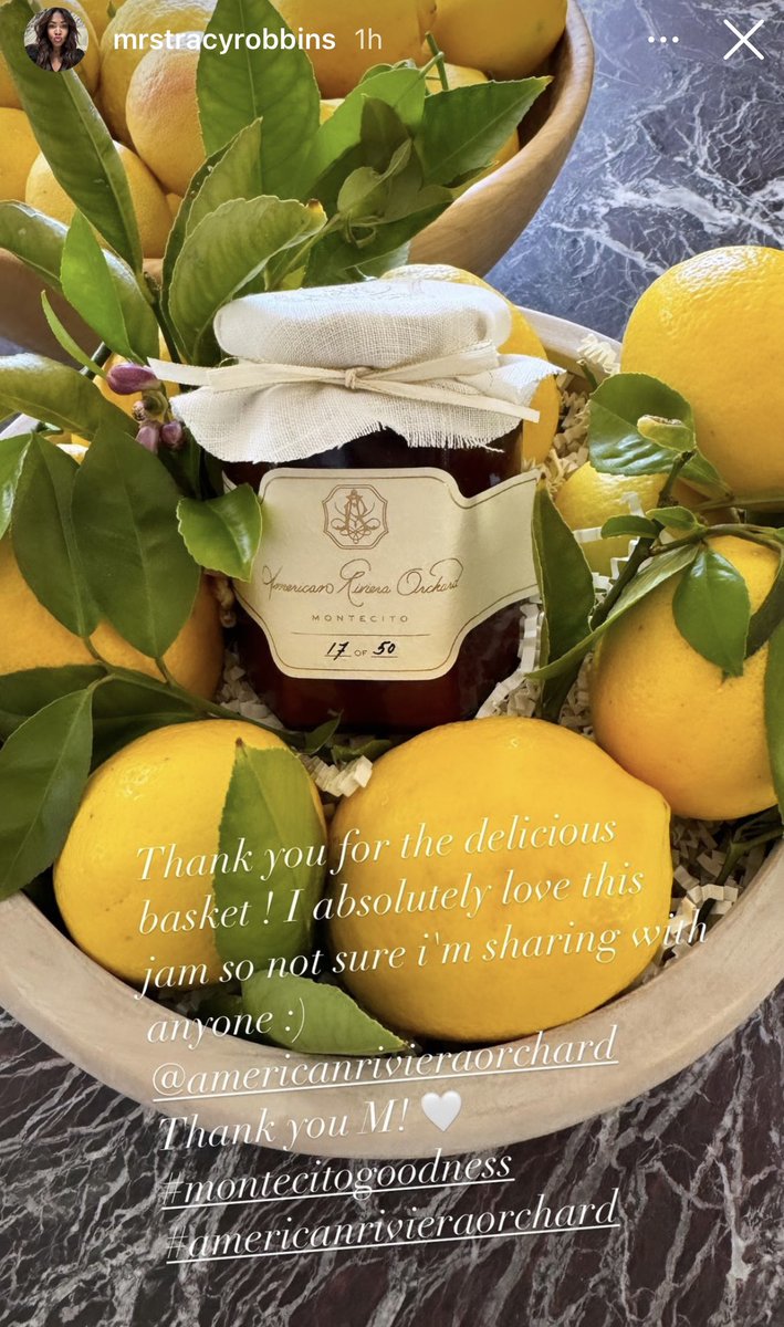 Limited edition of #AmericanRivieraOrchard jam by #Meghan The #DuchessofSussex