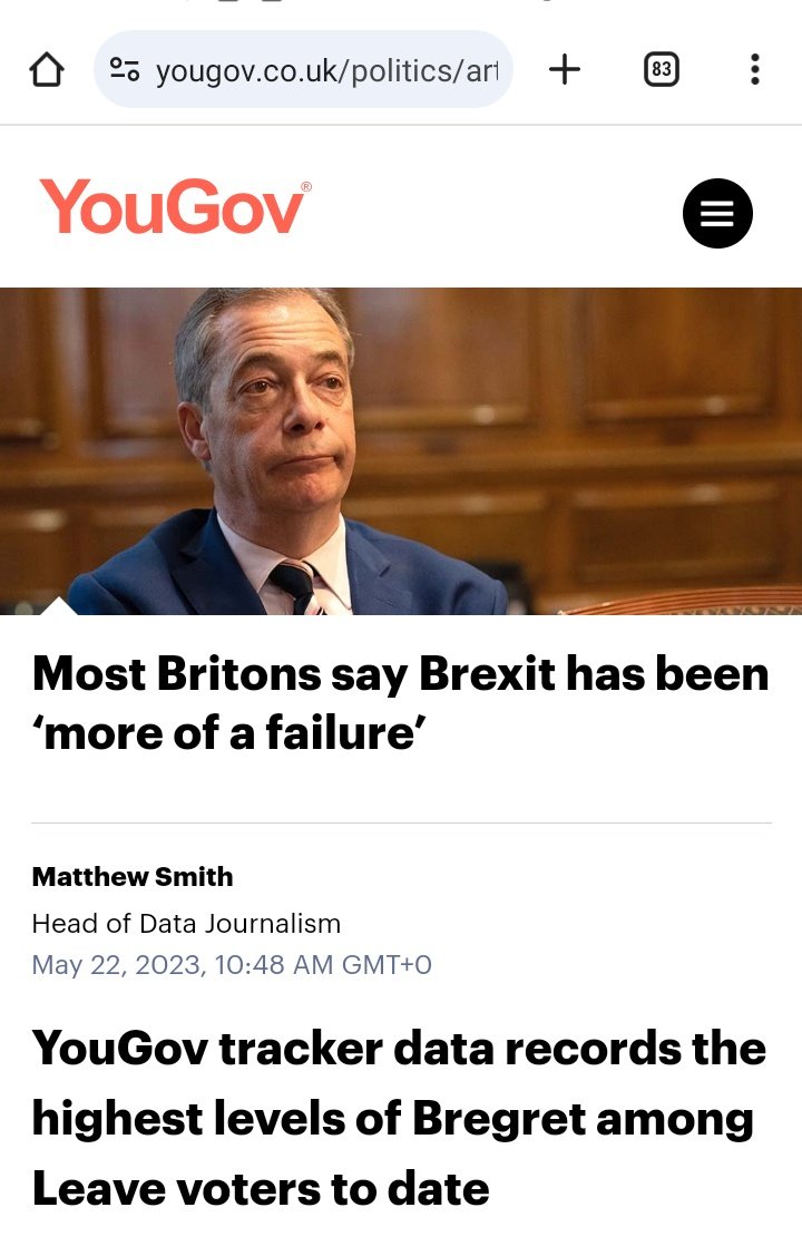 According to an IPSOS YouGov #Poll most Brits think #Brexit is shit Well done, take a fucking bow ...