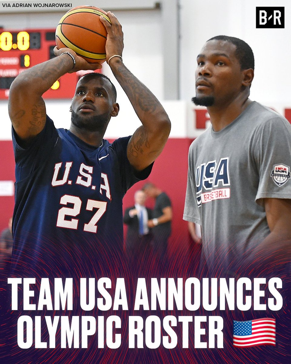 Team USA is finalizing 11 of its 12-man Olympic roster, per @wojespn LeBron James Stephen Curry Kevin Durant Joel Embiid Jayson Tatum Devin Booker Jrue Holiday Anthony Davis Anthony Edwards Bam Adebayo Tyrese Haliburton STACKED 🔥