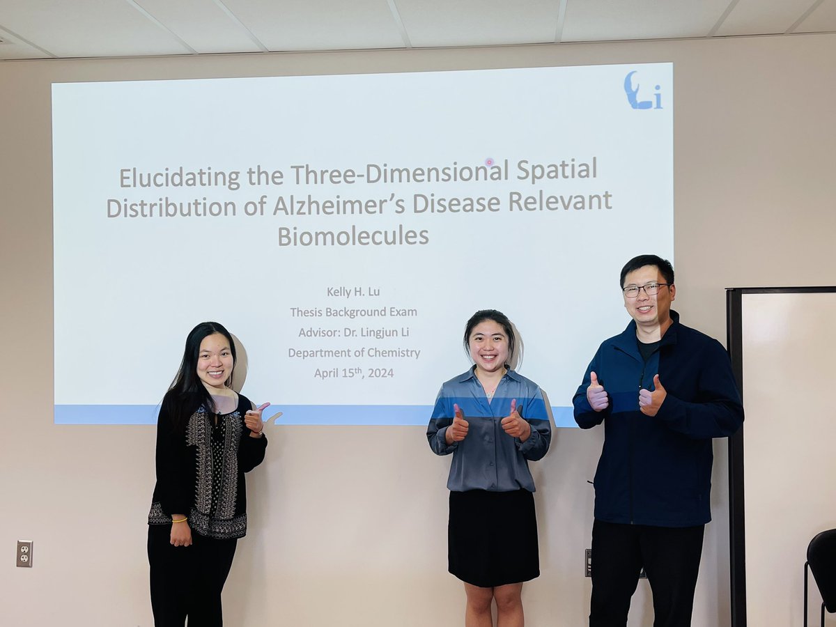 Another successful TBE from our lab 🥳🥳 Huge congrats to @LuKelly1234 on reaching this new milestone in her PhD career! Today she shared exciting results and promising future plans to map spatial distribution of many biomolecules in AD mouse brains! @UWMadisonChem