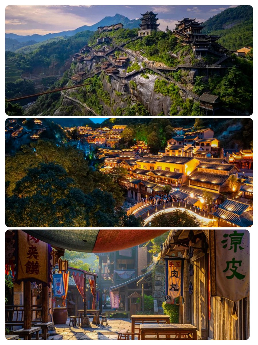 上饶望仙谷，空灵幽深的山谷、仙气十足的阁楼、热闹非凡的年俗，激起了无数人打卡这个“仙侠世界”的冲动。
#望仙谷 #美丽江西