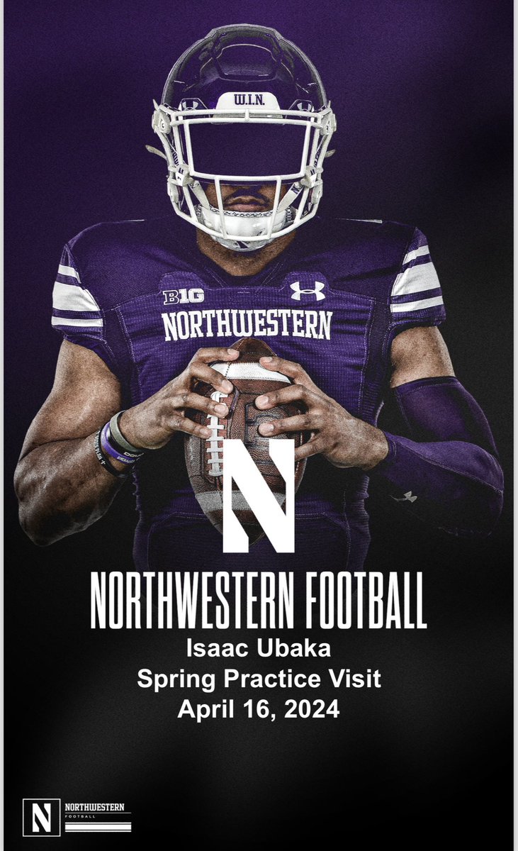 I will be at <a href="/NUFBFamily/">Northwestern Football</a> tomorrow!
<a href="/Timioke28/">Timi Oke</a> see you soon bro!