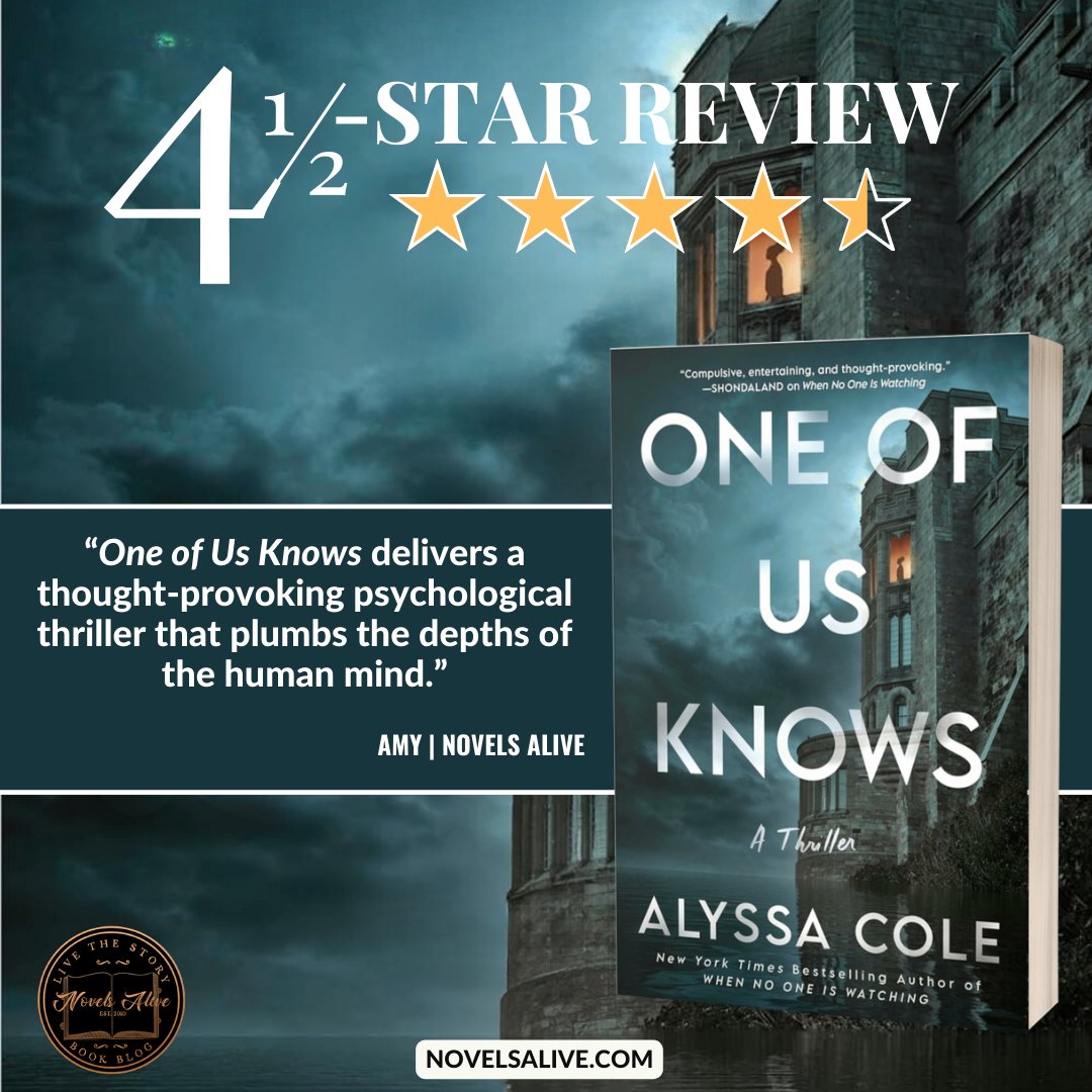 4.5-STAR REVIEW⭐️⭐️⭐️⭐️💫: ONE OF US KNOWS by Alyssa Cole @AlyssaColeLit @wmmorrowbooks @harpercollins 👉ONE OF US KNOWS delivers a thought-provoking psychological thriller that plumbs the depths of the human mind. bit.ly/3UtpUPn #bookreview #PsychologicalThriller #book