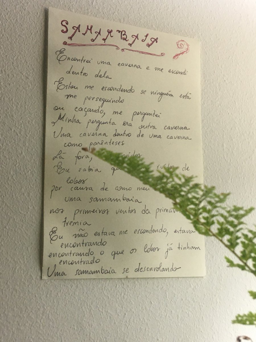 @lilghosthands Translated it to Portuguese, my mother tongue, and put it on the wall right next to my bedside fern 💚♥️ Thank you for the beautiful poem!