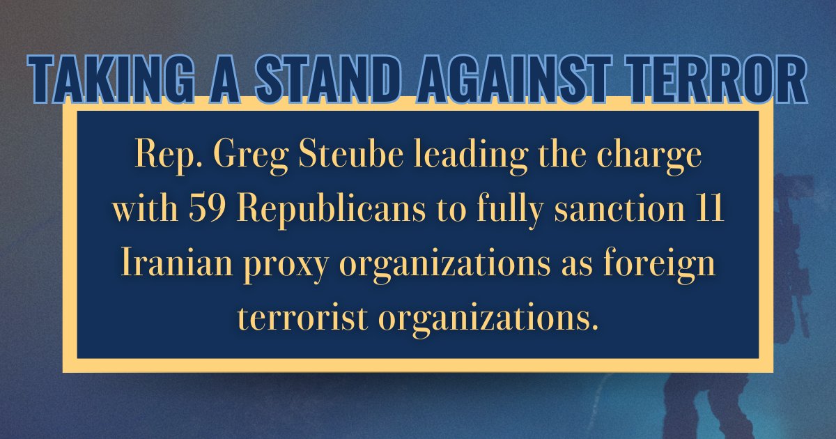 🚨 Taking a stand against Iranian terror!🚨 I led 59 of my House colleagues to fully sanction 11 Iranian proxies and designate these anti-America groups as Foreign Terrorist Organizations. These groups have killed Americans and attacked our allies. No more excuses.…