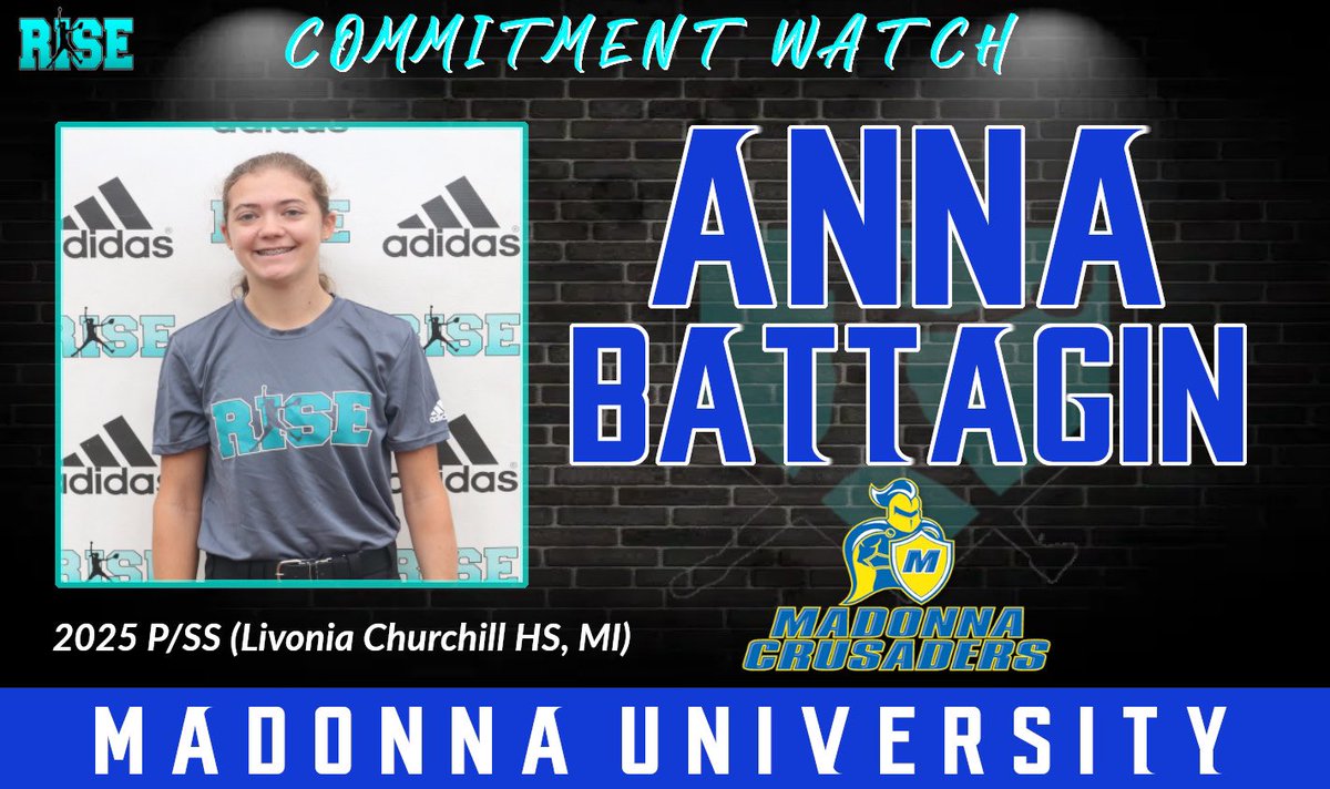 rsmidwest's tweet photo. Commitment Watch:

2024 RISE Player-Anna Battagin @AnnaBattagin (Livonia Churchill HS &amp; Motor City Madness ) verbally commits to Madonna University (MI)! #RISEfamily 

Anna attended the Mid Michigan Summer ID Showcase! https://t.co/ktatzBjUQo