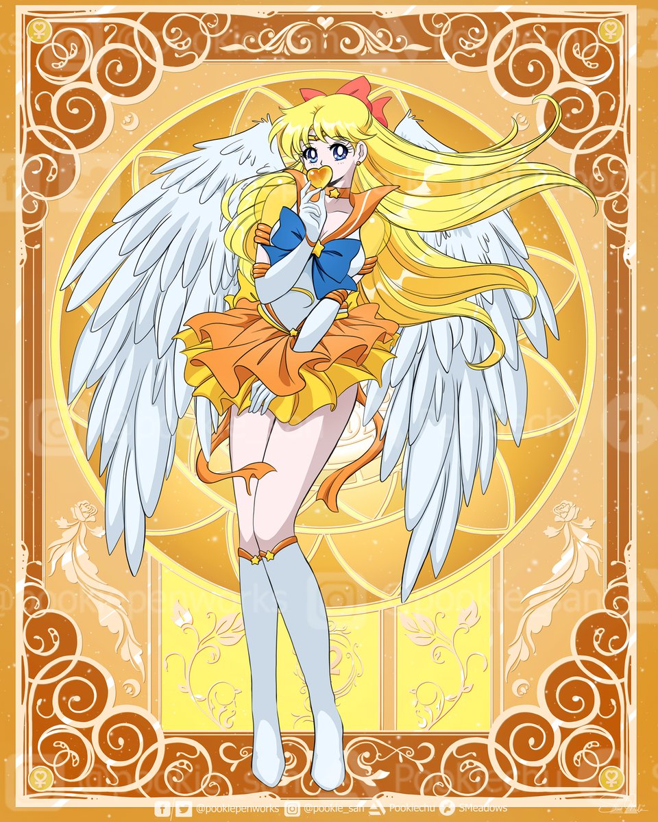 Happy #mooniemonday !!
Continuing my Eternal Decorative border series is Eternal Sailor Venus! Here to share her love with you! #sailormoonfanart #eternalsailorvenus