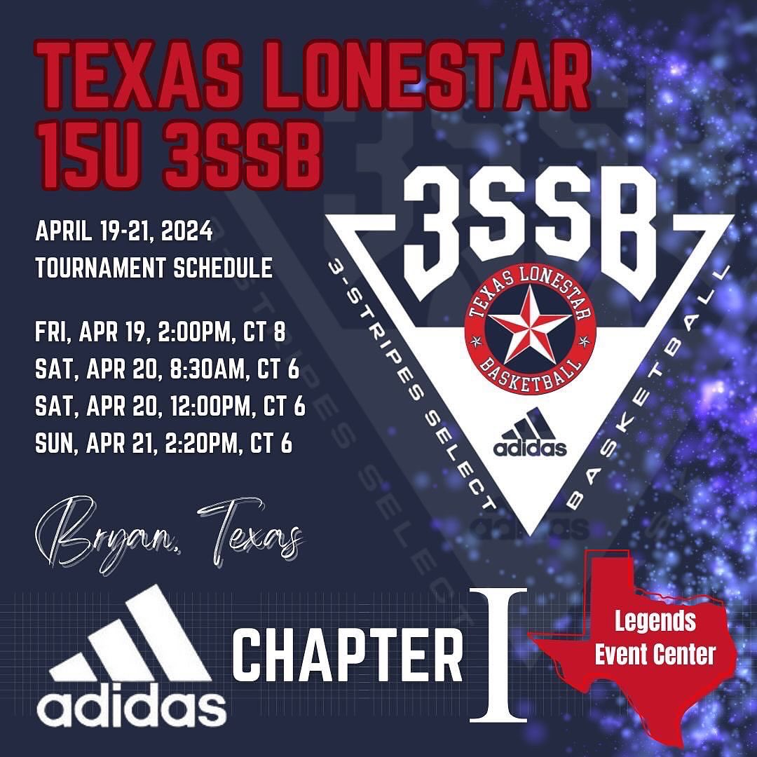 Back on the road this weekend…. Headed to the adidas 3SSB Chapter 1 event in Bryan, Texas! Slide 👉🏼 to see team schedules. @3ssbgcircuit #3SSBGirls #AdidasGirlsBasketball