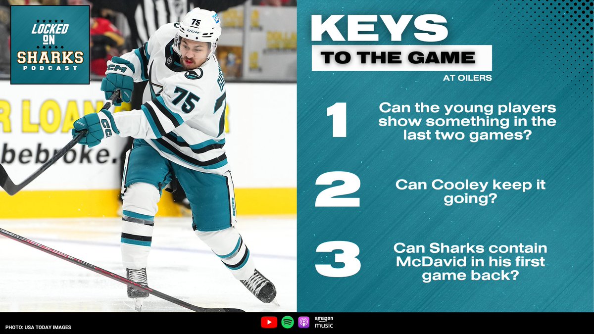 The #SJSharks start their last road trip of the season against the #LetsOilersGo Recap coming tonight: lockedonpodcasts.com/podcasts/locke…