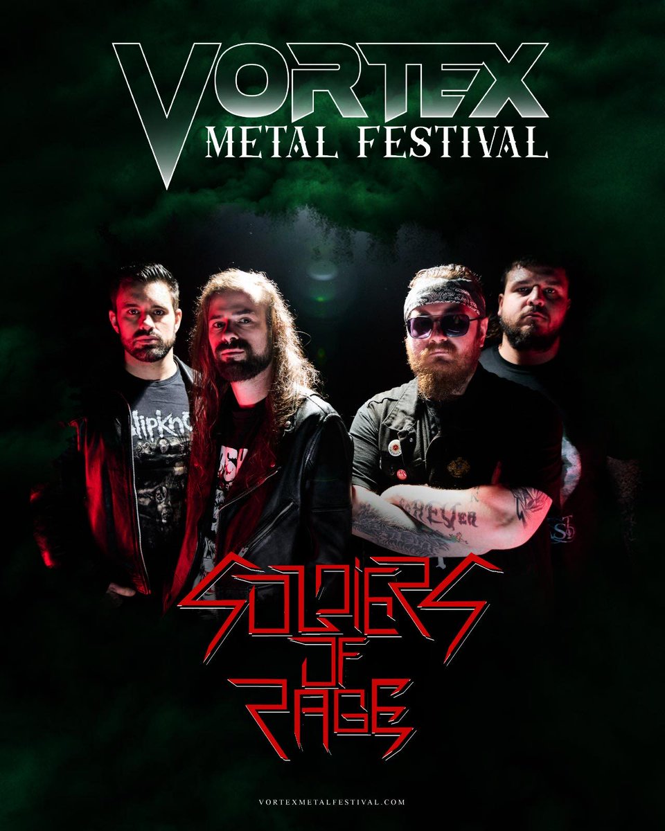 We're extremely honoured to announce we will be playing at Vortex Metal Fest 2024! 🇵🇹 
This is definitely a full circle moment for us, and we could not be more excited to go back to where it all started!

See you in the pit!! 🤘

#SoldiersOfRage #VortexMetalFest
