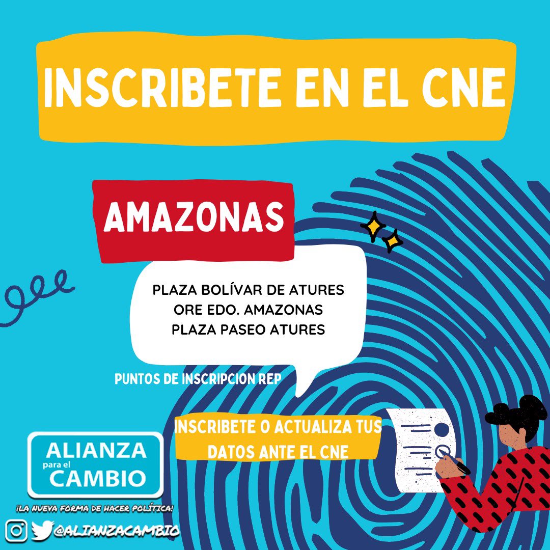 REGIÓN LLANOS CENTRALES! 
¡INSCRÍBETE Y ACTUALIZA TUS DATOS ANTE EL CNE! 

Conoce los Puntos Habilitados por el <a href="/CNEesVenezuela/">CNEVenezuela</a> para el Registro Electoral Permanente. Estarán funcionando desde las 8:30AM hasta las 3:30PM. 📌 Tienes hasta MAÑANA 16 de Abril. 

¡RUMBO AL #28J!