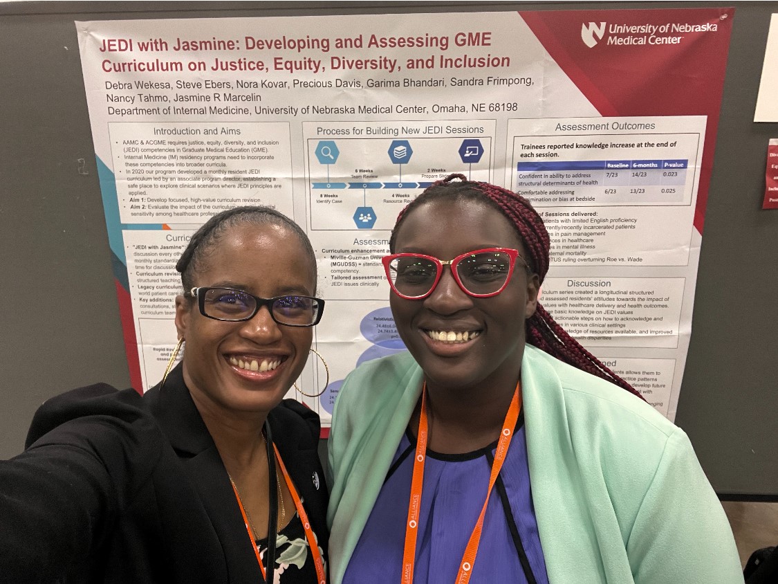 Representing at @AAIMOnline Academic Internal Medicine Week 2024! Our department chair Dr. Debra Romberger and @DrJRMarcelin presented, our rising chief residents and educational programs administrator attended, and Dr. Deb Wekesa presented with Dr. Marcelin. Go, team! #AIMW24