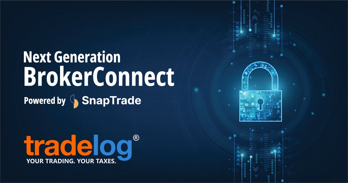 TradeLogTweets's tweet photo. Today we announced TradeLog's Next Generation of BrokerConnect, powered by SnapTrade. Learn how secure trade history aggregation can help you take control of your trader taxes and be a more successful trader.
https://t.co/byvcYxgmCH https://t.co/XLXF55VvcH