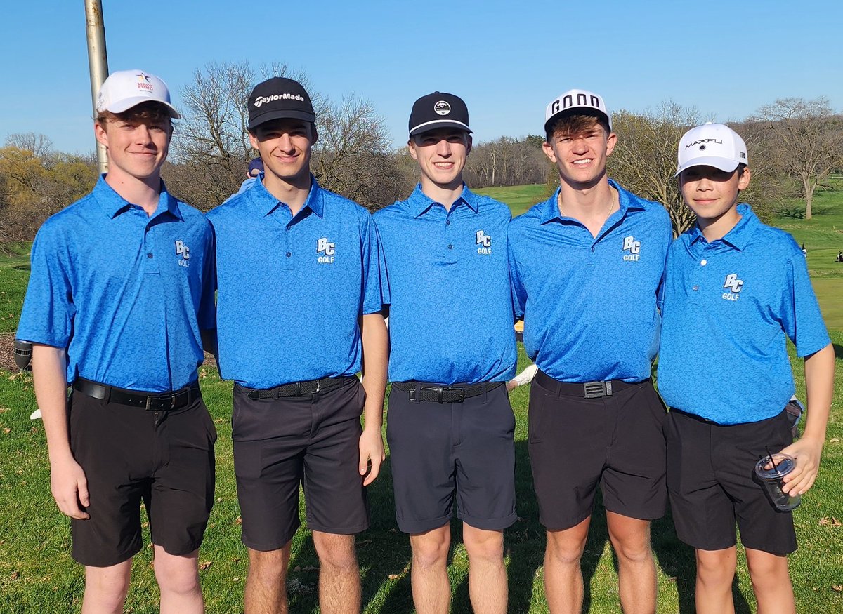 BCLancerGolf's tweet photo. BC Golf had a strong showing in the 1st GMC meet of the year with a 4th place 154. An amazing  performance  from Brendan with a 3 under, 33. Brent also was in the zone carding a 36. Peter 42, Owen 43 &amp; Cole 44 completed  our scoring.  #GrandpaGolf #TheProcessIsAProcess @BCHSAAD https://t.co/Bthz2xrpEE