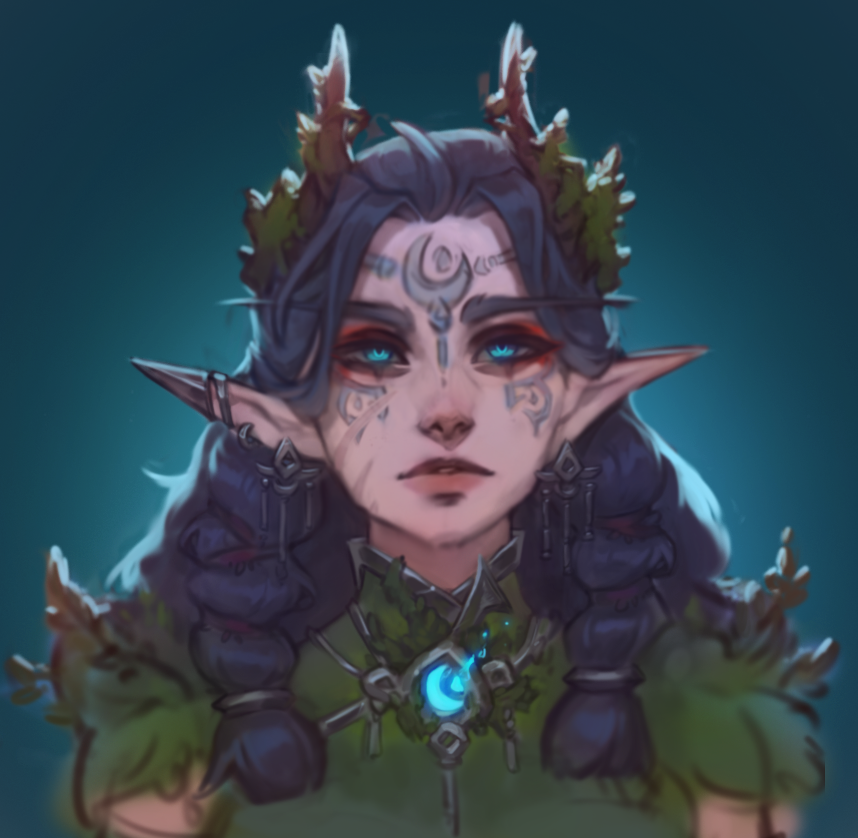 Two sketches of elves for my dnd party.🕷️|🌿