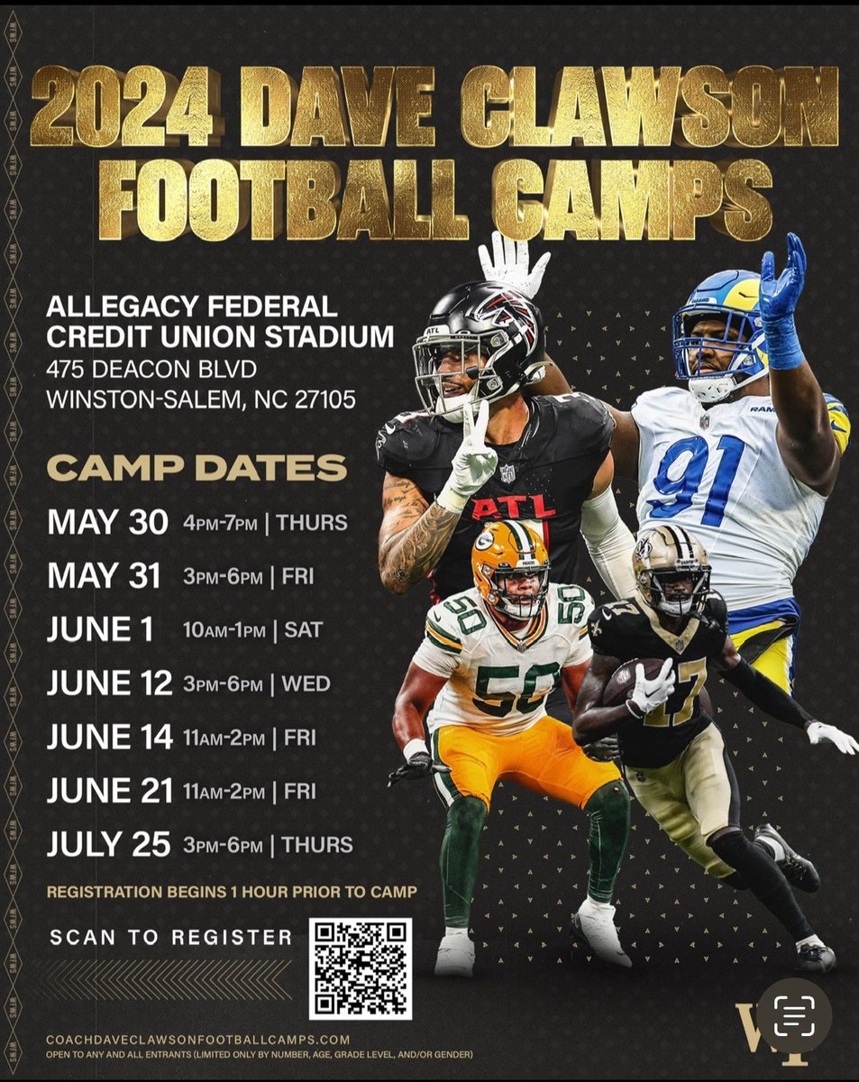 Emmett Romeus (@emmettromeus) on Twitter photo Thanks <a href="/RussKieselhorst/">Russ Kieselhorst</a> and <a href="/WakeFB/">Wake Forest Football</a> for the Camp invite! Looking forward to learning more about your program.
<a href="/CoachClawson/">Dave Clawson</a> @CoachR_Wake <a href="/WayneLineburg/">Wayne Lineburg</a> <a href="/CoachKHiggins/">Coach Kevin Higgins</a> <a href="/CoachAC3/">Ari Confesor</a> <a href="/CoachParrilli/">Patrick Parrilli</a> <a href="/bason_k/">Katie Bason</a> <a href="/CoachCoryMartin/">Cory Martin</a>
<a href="/EDGYTIM/">Timothy “EDGYTIM” OHalloran</a> <a href="/AllenTrieu/">Allen Trieu</a> <a href="/GregSmithRivals/">Greg Smith</a> @RivalsPapiClint Thanks <a href="/RussKieselhorst/">Russ Kieselhorst</a> and <a href="/WakeFB/">Wake Forest Football</a> for the Camp invite! Looking forward to learning more about your program.
<a href="/CoachClawson/">Dave Clawson</a> @CoachR_Wake <a href="/WayneLineburg/">Wayne Lineburg</a> <a href="/CoachKHiggins/">Coach Kevin Higgins</a> <a href="/CoachAC3/">Ari Confesor</a> <a href="/CoachParrilli/">Patrick Parrilli</a> <a href="/bason_k/">Katie Bason</a> <a href="/CoachCoryMartin/">Cory Martin</a>
<a href="/EDGYTIM/">Timothy “EDGYTIM” OHalloran</a> <a href="/AllenTrieu/">Allen Trieu</a> <a href="/GregSmithRivals/">Greg Smith</a> @RivalsPapiClint