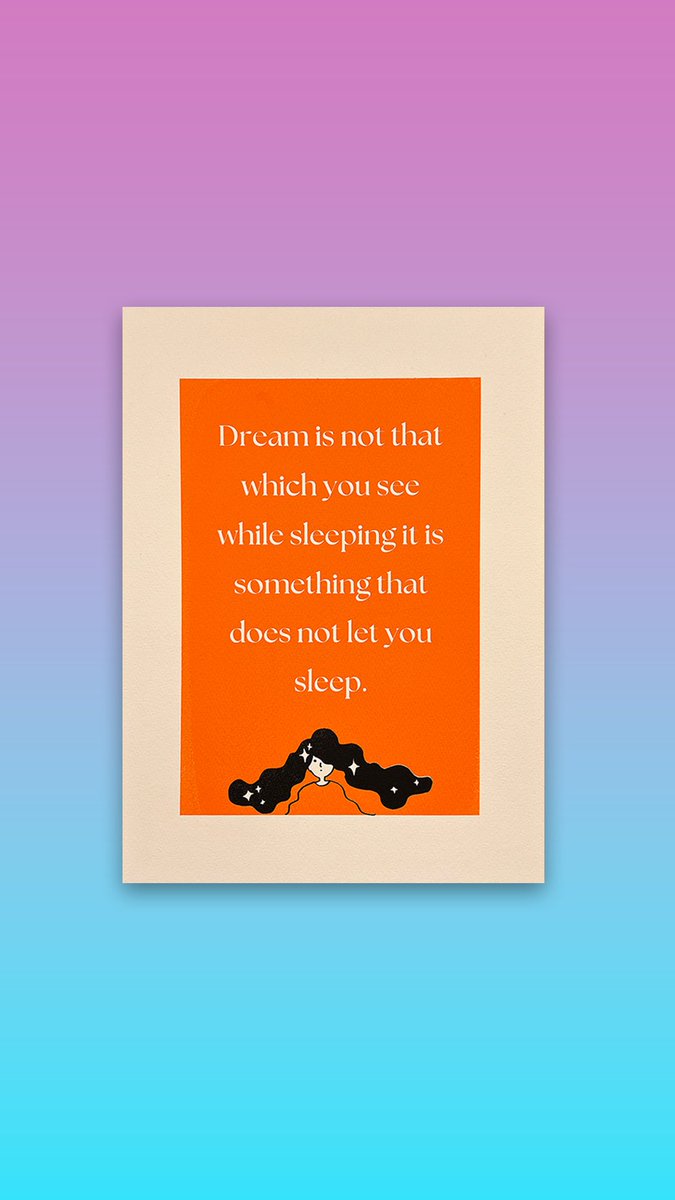 risokagaku_ssp's tweet photo. Dream is not that which you see while sleeping it is something that does not let you sleep.

- Dr. APJ Abdul Kalam

#MiScreen
#MiScreena4
#シルクスクリーン https://t.co/FCB4LgWZ4J