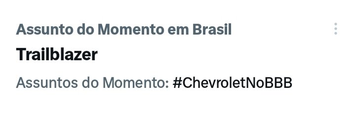 tudogentedoida's tweet photo. Alô @chevroletbrasil
Sou #Doclovers e tenho certeza que minha Amandinha iria amar ter uma TrailBlazer também.
#ChevroletNoBBB https://t.co/ai5IiSKvnL
