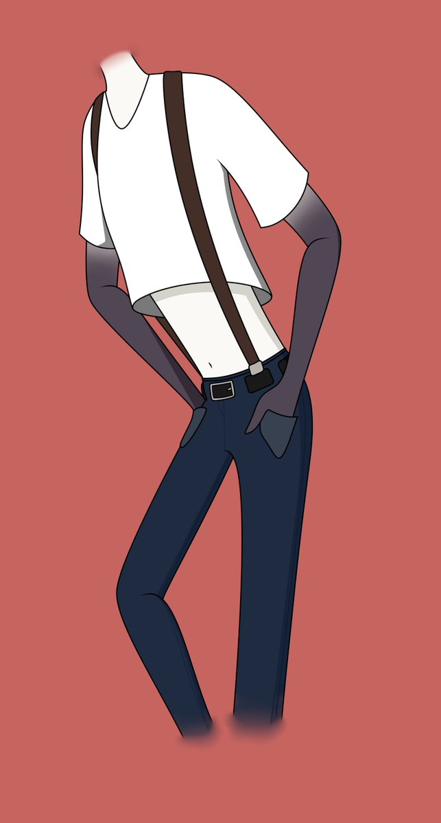 HellsToyMaker's tweet photo. OOC: YES I will also use this as an art account, deal with it. No, I will not add a head or feet, DEAL WITH I T.

ANYWAY, have Lucifer's torso and legs in jeans, a white crop top, and suspenders. OKAY B Y E-

#HazbinHotel #HazbinHotelLucifer https://t.co/1Sg07KCmtl