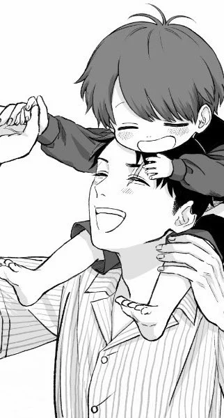 どうしてこんな描きにくい構図描こうと思ったの?!ってキレながら描いた肩車けっこうかわいいじゃん😄 