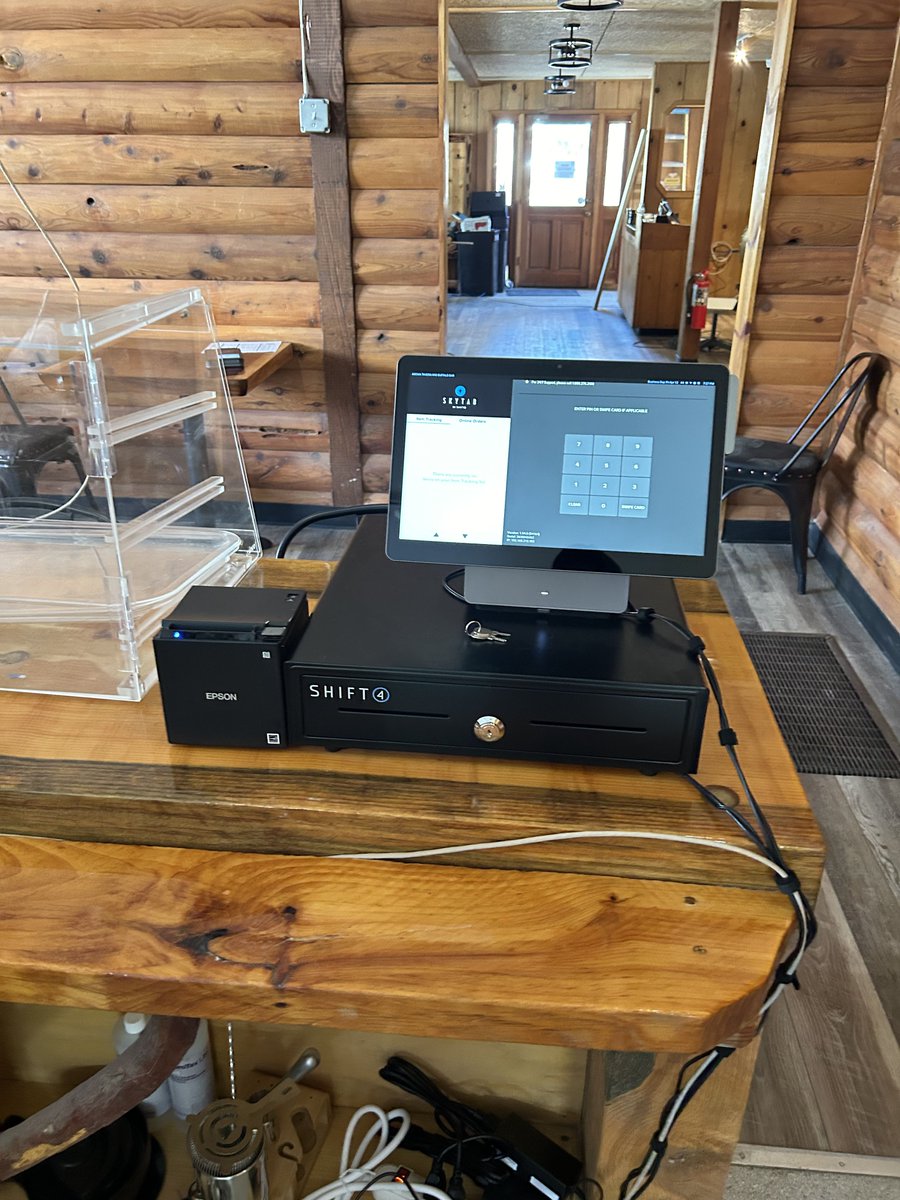 Aroma Tavern and Buffalo Bar in Shaver Lake, CA just installed their new @SkyTabPOS  with kitchen display all powered by @Shift4