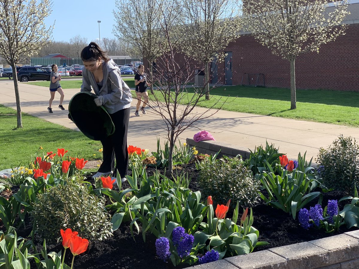 Our High School is starting to shine thanks to Mrs. Lamphron and the @CHS_Devils Garden Club. Thanks for bringing spring to #ClarenceProud!