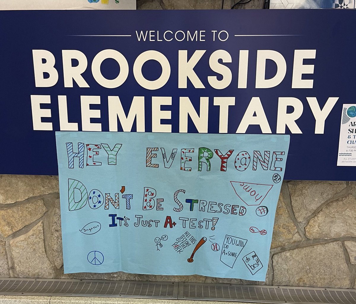 Tomorrow OSTs start at @BrooksideBcats1 and Student Council has a message for our 3rd-5th graders #itsWorthit