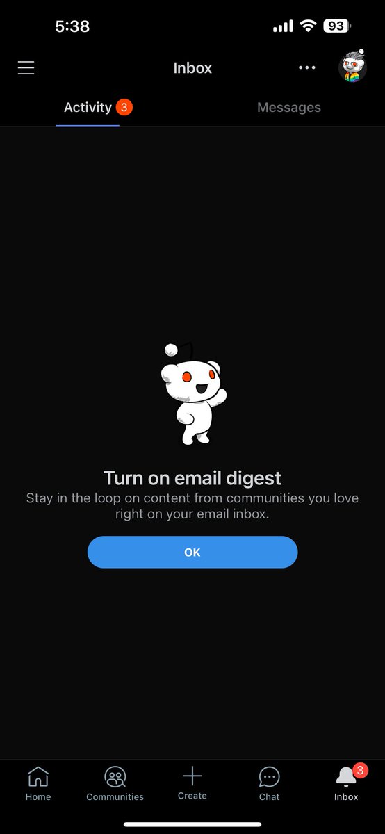 Chris_Stitch16's tweet photo. @Reddit @redditstatus This won’t let me update anything all I’m getting is a “sorry” error… can’t see notifications. What’s going on??
Also I don’t want an email digest…. https://t.co/63BaZtSmoY