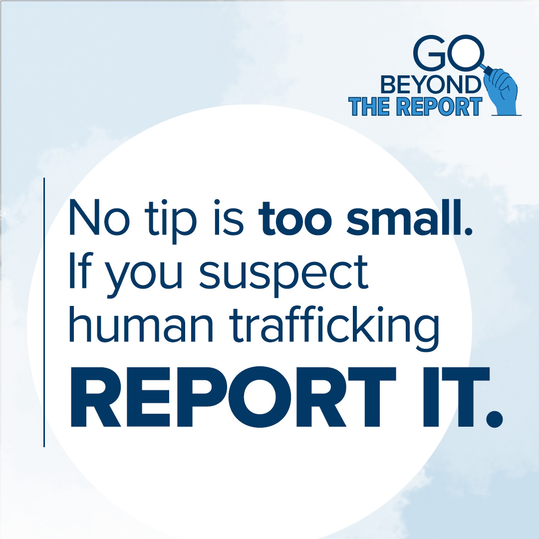 When reporting #HumanTrafficking, include detailed information like: 👉 Where you are 👉 Who or what you observed 👉 When you observed it 🚨 Most importantly, do not interfere or intervene. If it’s an emergency, call 9-1-1. Learn more about reporting: go.dhs.gov/JVE