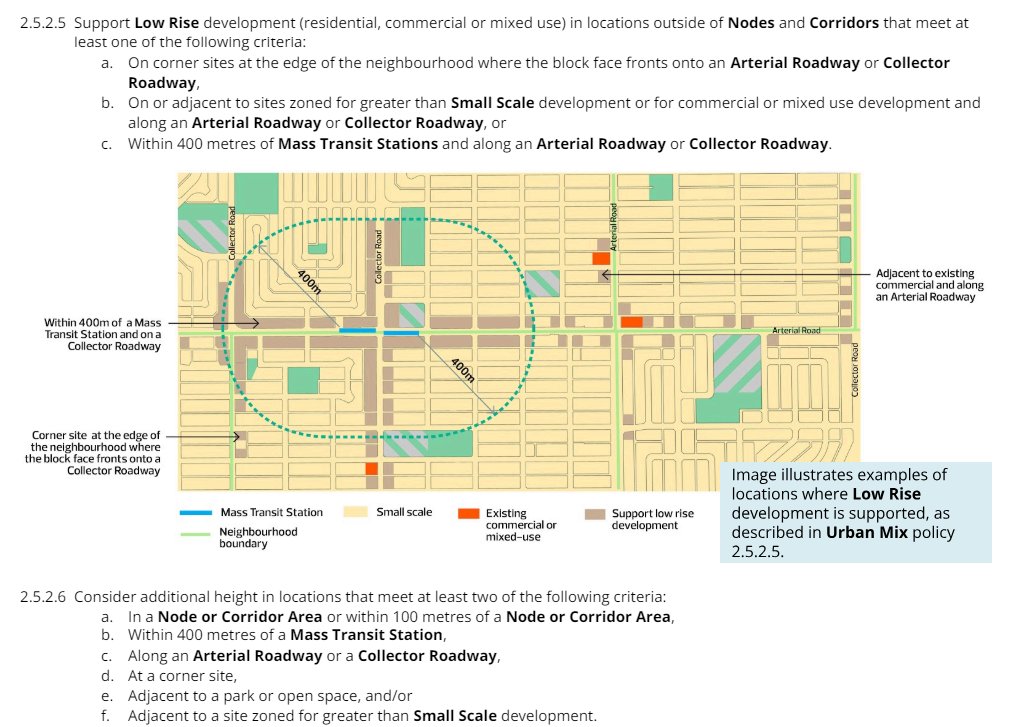 There was a good policy change about considering more height/density near transit. I have some hesitation about the plans and policy and it's still not a clear cut support position from a housing advocacy POV IMO. Thanks to @PlanEdmonton for releasing the spatial data.