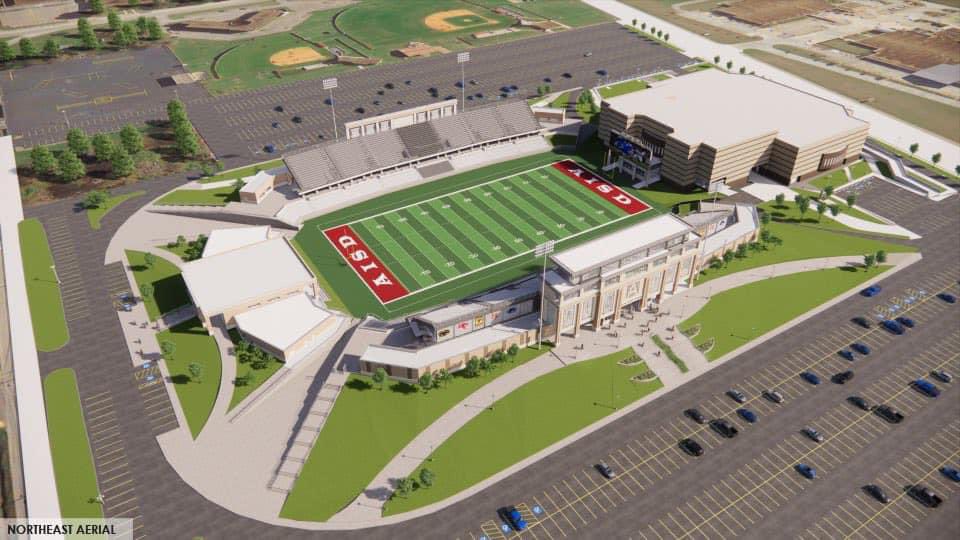 Schematic of Aldine ISD’s new $50 million, 10,000 seat stadium that is set to open in August. aldineisd.org/2024/02/16/new…