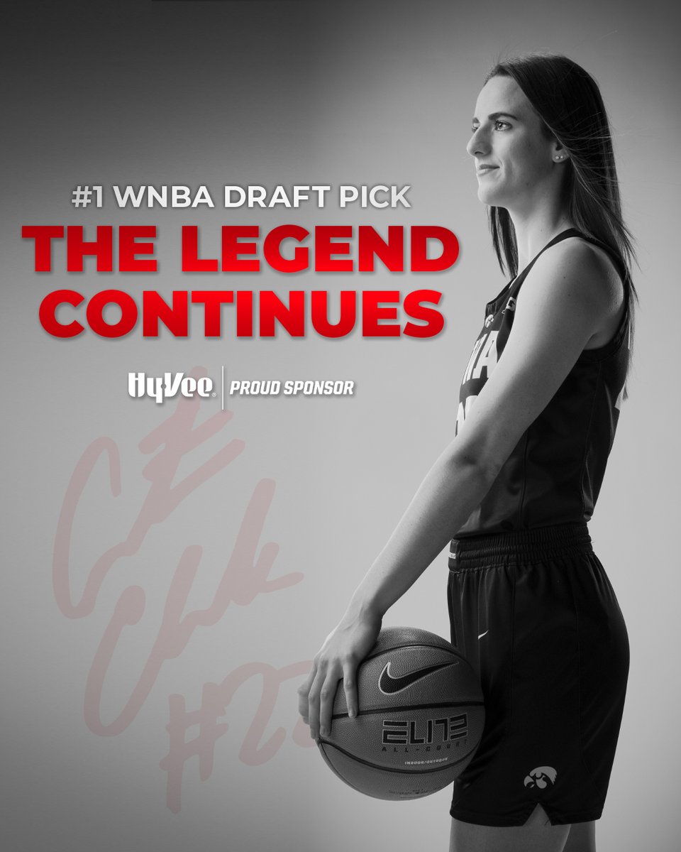 Always our #1 pick. 🏀 Congrats to @CaitlinClark22 on being this year's #1 @WNBA draft pick.