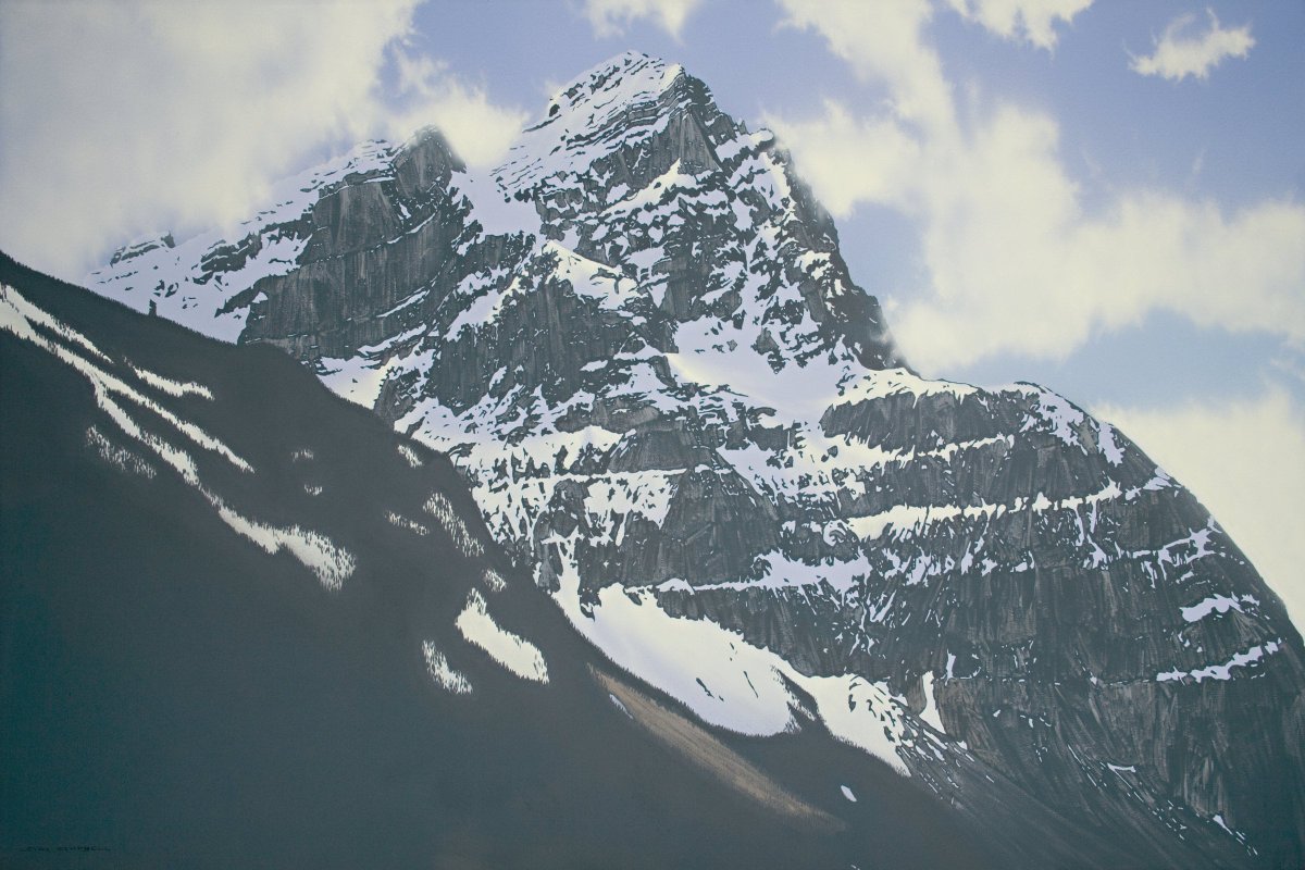 Prints of original acrylic paintings // Landscape Painting // Fine Art Print // Mount Stephen, Yoho National Park, British Columbia, Canada tuppu.net/db59074f #LeydaCampbell #LinkedIn #Etsy #Pinterest #OriginalPaintings