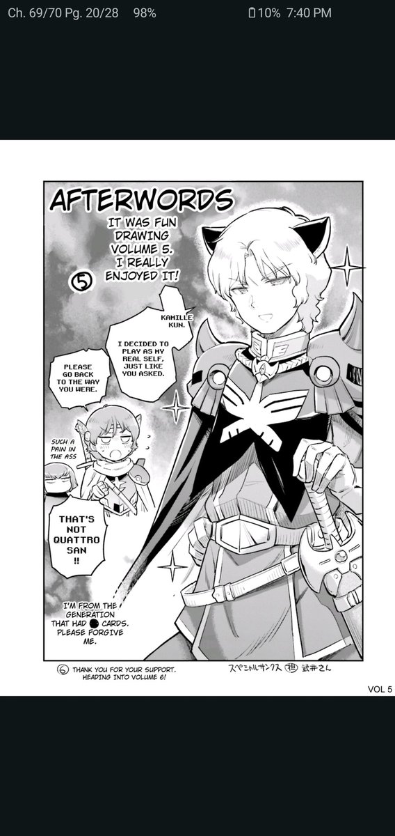 keeping caught up with office lady haman manga and got jumpscared by catboy char