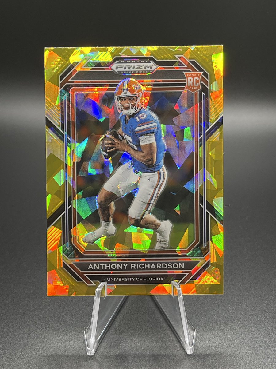 $8 - Anthony Richardson RC Gold Ice 
@Colts #Colts 

#Sats4Stacks #TheHobbyFamily #thehobby #sportscardsforsale #sportscard #NFL  #collectors   @collectorconn19 @PCOregonDucks2 @TheHobby247 @Beescards