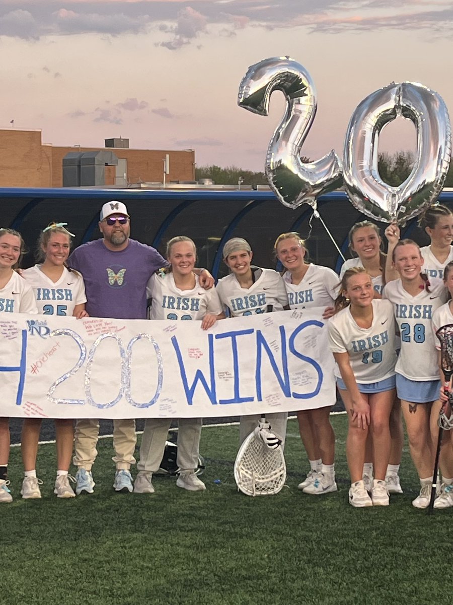 Congratulations to Coach Bryan Fisher on earning his 200th ND girls lacrosse win tonight!
