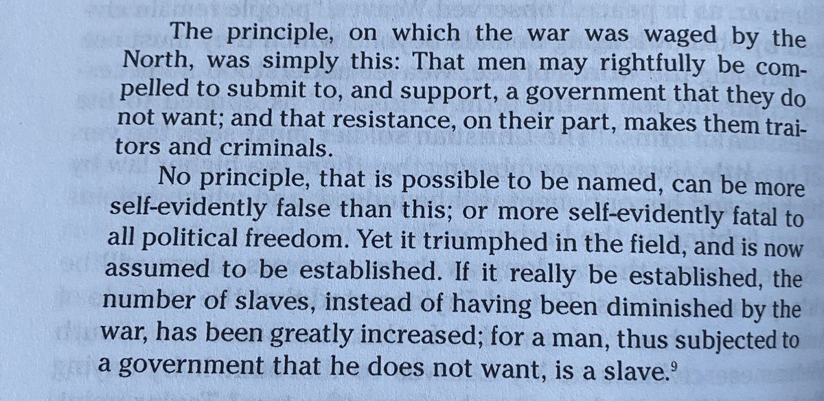 martyrmade's tweet photo. Abolitionist writer Lysander Spooner, reflecting on the outcome of the US Civil War https://t.co/kNEBt4bswY