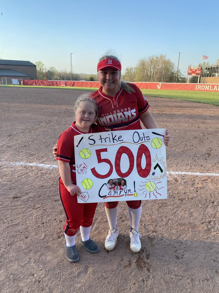 BoroLadyIndians's tweet photo. Congrats @CamrynSpruell on your 500th strikeout! https://t.co/Ojcy4W7Wtg