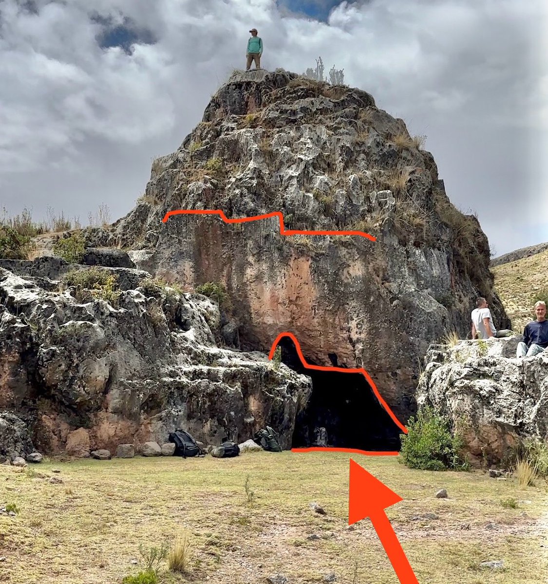 This is one of the seemingly endless sacred “Huacas,” as called by the Inca, that litter the Cusco landscape. This one is essentially a rock outcropping with a natural cave that has been precision shaped both outside & inside.