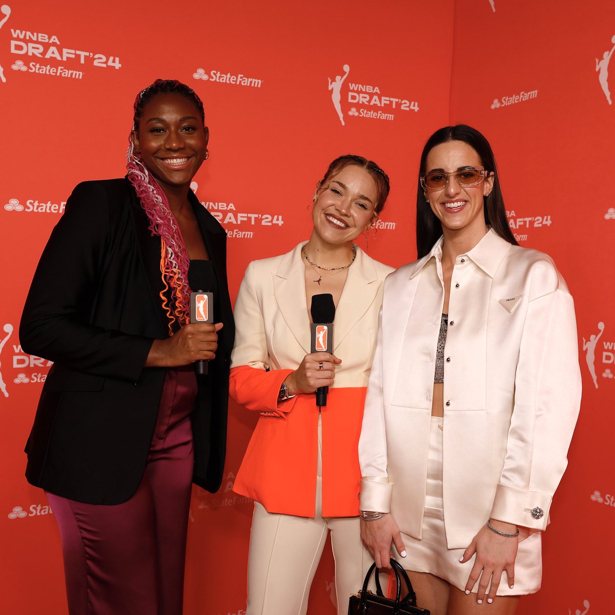 And we can't forget our girls Aliyah Boston and Hannah O'Flynn with Caitlin Clark. Aliyah and Caitlin will now be teammates for the Indiana Fever🔥 #WNBA