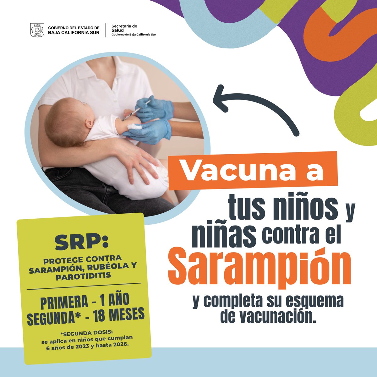 ☝El sarampión es una enfermedad viral que puede tener complicaciones graves, incluso ser mortal. Algunas de las complicaciones son neumonía, encefalitis, diarrea grave e infecciones del oído y respiratorias.

💉¡Protege a tus hijas e hijos vacunándolos!