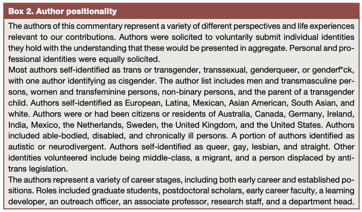 'Author positionality' statement in an academic paper cell.com/cell/fulltext/…